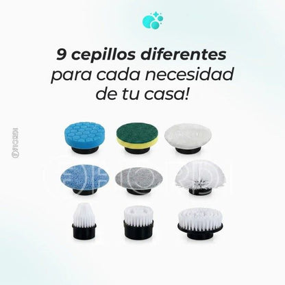 Turbo Cepillo de Limpieza Eléctrico 9 en 1